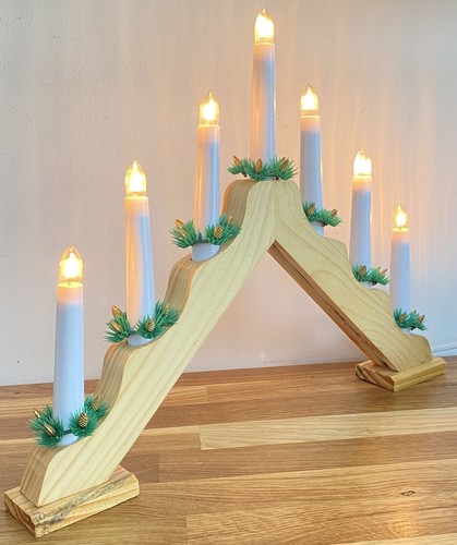 Christmas candle bridge lights - bridge,