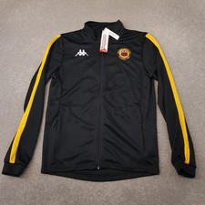Prescot Cables FC Mens Track Jacket Medium Black Kappa Football Training Slim