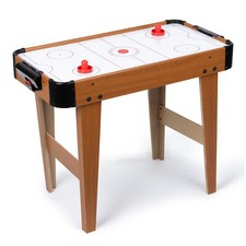 Freestanding Air Hockey Table Battery Operated Pushers Pucks Family Game Play 