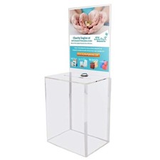 Large Donation Box - Ballot Box - Suggestion Box  Acrylic Box with Large Display
