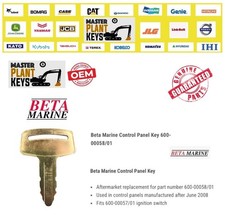 Beta Marine Control Panel Key 600-00058/01 Fits 600-00057/01 ignition switch