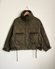 Zara Green Quilted Jacket With