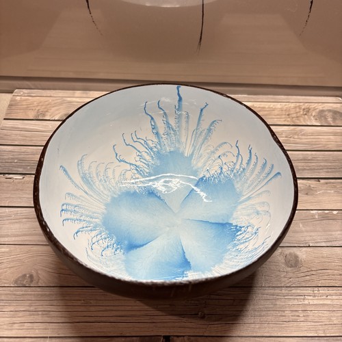 Blue white handmade coconut - blue,