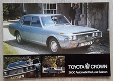 Toyota Crown 2600 De Luxe Saloon Leaflet / Brochure c.1973
