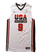 Michael Jordan Nike Dream Team USA 1992 Throwback Olympics Jersey Jersey White M