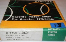 1967-70 BSA 441cc PISTON ring SET 00-3465 Hepolite UK R3750 79mm 060" size -18
