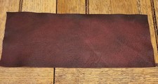 OxBlood Red classic chesterfield rub off leather 14"x5.5" offcut 1.1mm  patch 