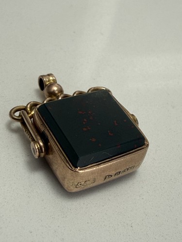 Antique 9ct gold mounted agate - 9ct,