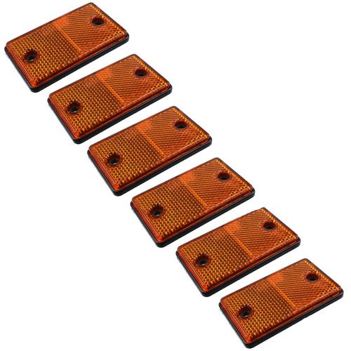 Orange amber rectangular - orange,