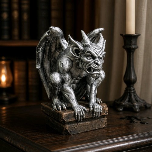 Creepy gothic gargoyle statue - gothic,