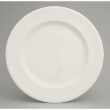 White china dinner plate 10.5"  27cm bone china rimmed plates 27 cm   SET OF 6