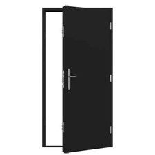 Jet Black Security Steel Door