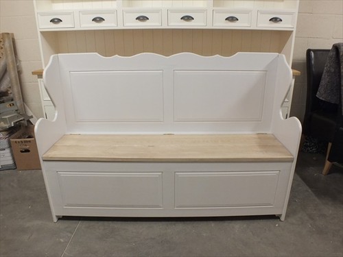 Painted wave monks bench - 5',