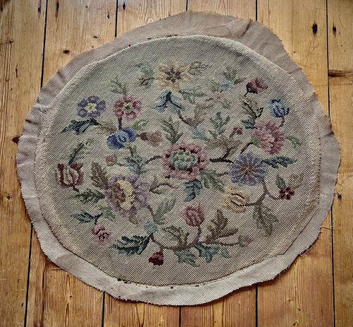 Antique wool embroidery - antique, embroidery,