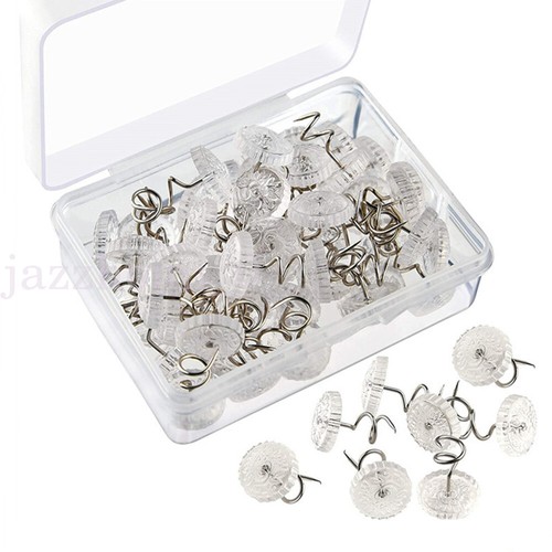 Clear heads twist pins - 50,