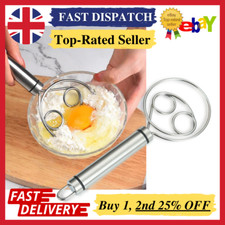 Danish Dough Whisk Egg Mixer Stainless Steel Dutch Dough Hand Mixer Whisk Tool