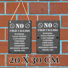 No Cold Callers Rustic Slate