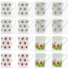 Set 4 Fine Bone China Mugs