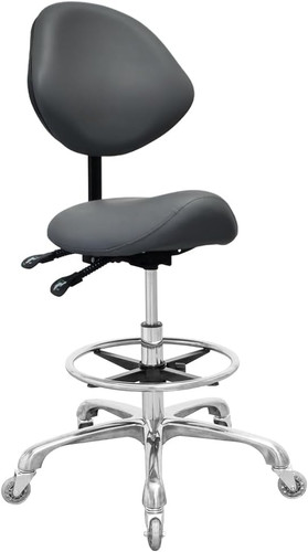 Saddle stool chair with - stool, back