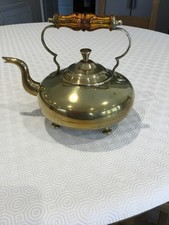 Antique brass kettle with