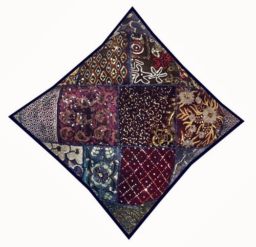 Ind embroidered cushion - 24",