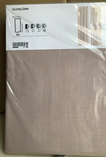 Ikea Silverlonn Sheer Pink Curtains Pair LONG 145x300cm Drop NEW Linen Look