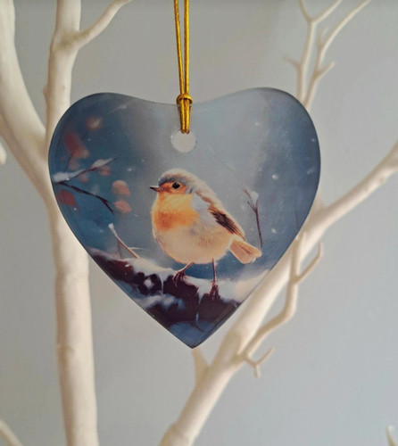 Heart shaped christmas hanging - christmas,