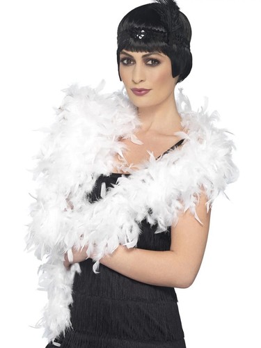 Deluxe white feather boa - deluxe,