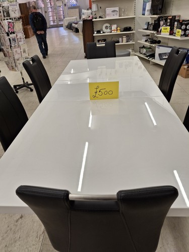 High shine white table - shine,