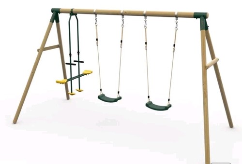 Garden wooden triple - wooden, swing