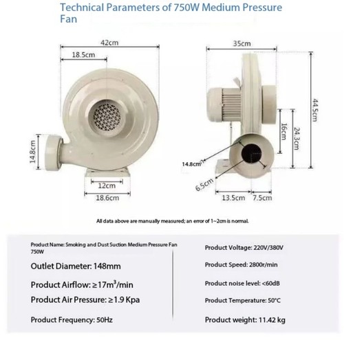 1100w220v380v fume extractor - fume,