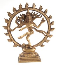 Lord Shiva Dancing Natraj Murti Nataraja Shiv Statue | Metal Pure Brass 16.5cm