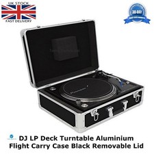 Aluminium Black Case To Fit The TECHNICS 1210 Turntable Flight DJ Removable Lid