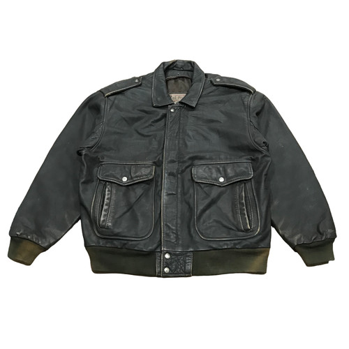 Vintage leather flight jacket - leather,