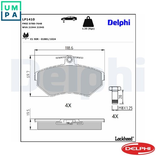 Brake pad set disc - brake,