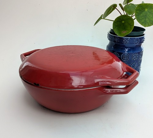 Small red enamel and - and, cast