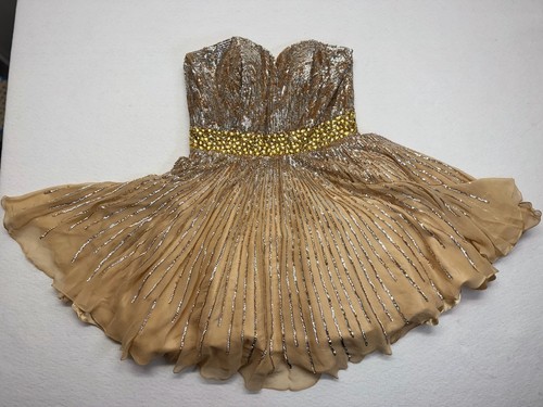 Sherri hill size nude - 8, gold