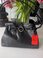 Gigi Navy Leather Handbag New