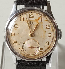 Omega Watch Cal 30T2 PC Manual Wind Movement  1940s Omega Wristwatch