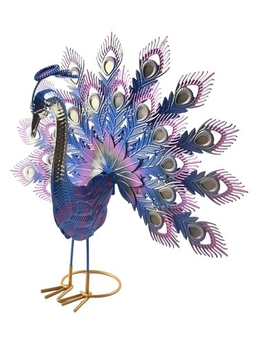 Metal peacock statue ornament - metal,