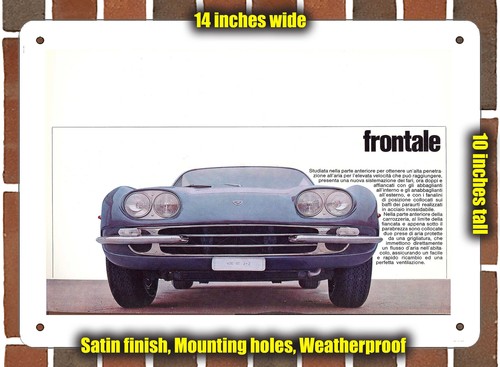 Metal sign 1966 lamborghini - metal,