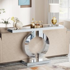 Inch mirrored console table - mirrored,