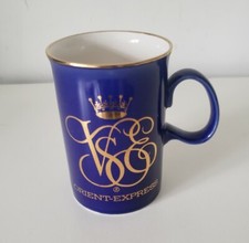 Orient Express Cobalt & 24K Gold Dunoon Ceramics Train Mug