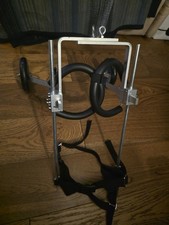 Medium Dog Wheelchair 2-Wheel Adjustable – 24–34cm Rear Height, 5–14kg, Silver