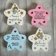 Freestanding Sentiment Stars MDF - Fairy,  Unicorn,  Rainy Day, Magic