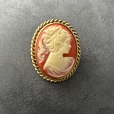 Vintage Style Cameo Brooch Pin