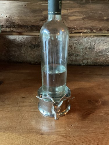 Wine bottle silver plated - wine,