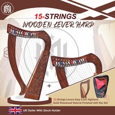 15 Strings Levers Harp irish