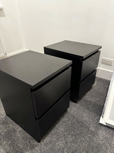 Pair ikea malm - pair, bedside