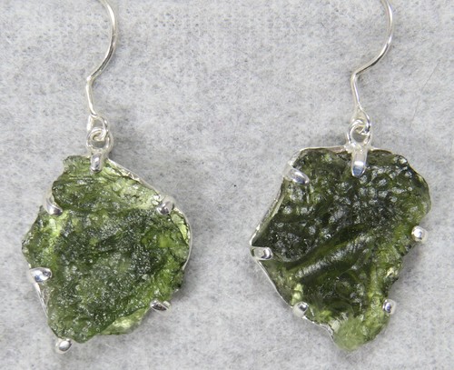 Moldavite earrings 259 - earrings, $259